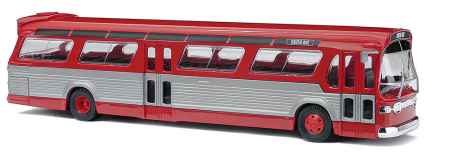 Busch 44501 HO Fishbowl Bus Red/Silver