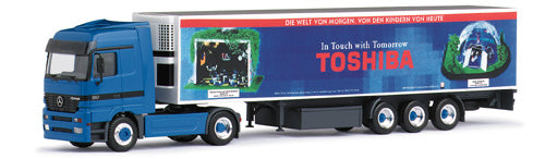 Herpa 187374 HO Toshiba Mercedes-Benz Actros Semi-Truck