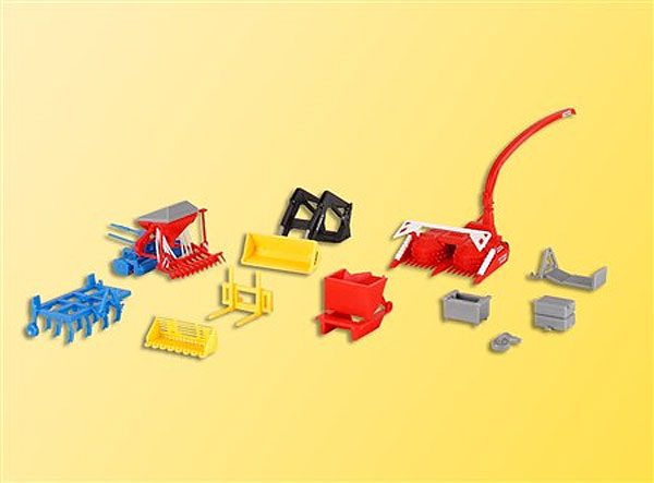 Kibri 10910 HO Scale Tractor Attachments (Set of 10)