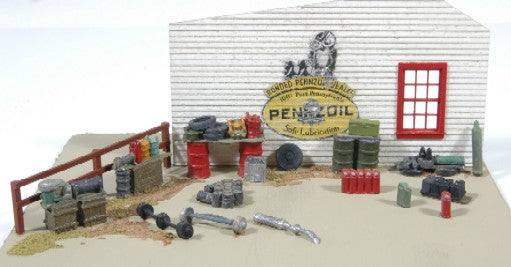 JL Innovative Design 497 HO Gas Station Stacks of Stuff & Junk (18) Metal