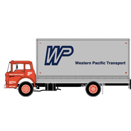 Athearn 10088 N Scale Western Pacific Ford C Series With Van Body Truck