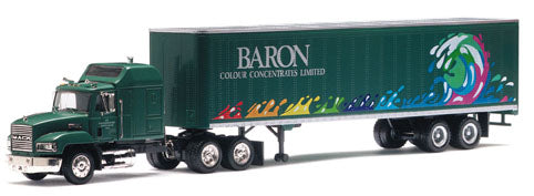Herpa 187015 HO By Promotex Baron Colour Concentrates Mack 613 Truck & Trailer