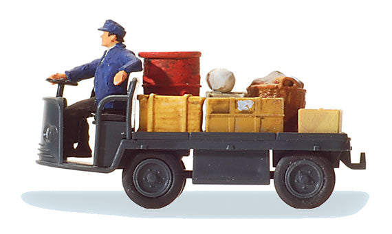 Preiser 28147 HO Electric Vehicle with Driver Figure and Load