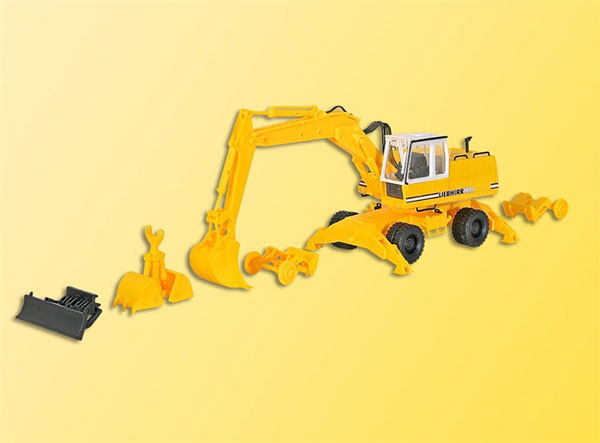 Kibri 11264 HO Liebherr Mobile Excavator A922 Plastic Model Kit with Attachments