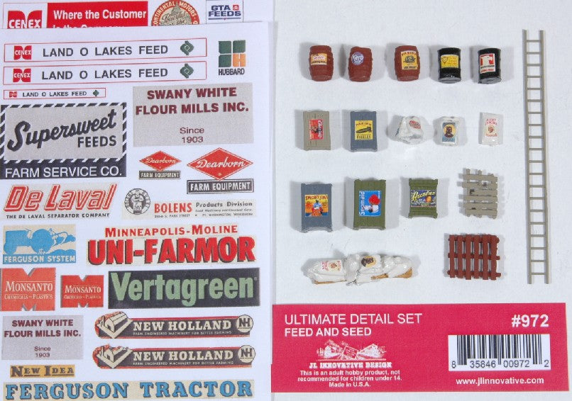 JL Innovative Design 972 HO Ultimate Detail Set, Feed and Seed