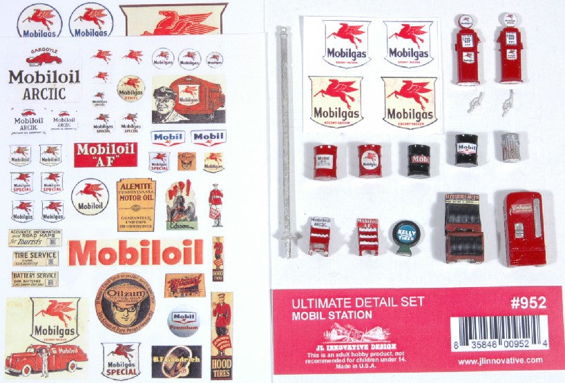 JL Innovative Design 952 HO Ultimate Detail Set, Mobil Gas Station