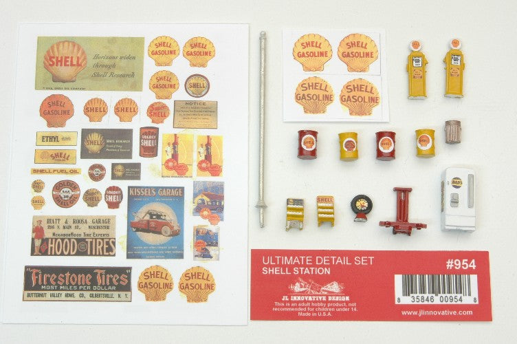 JL Innovative Design 954 HO Ultimate Detail Set, Shell Gas Station
