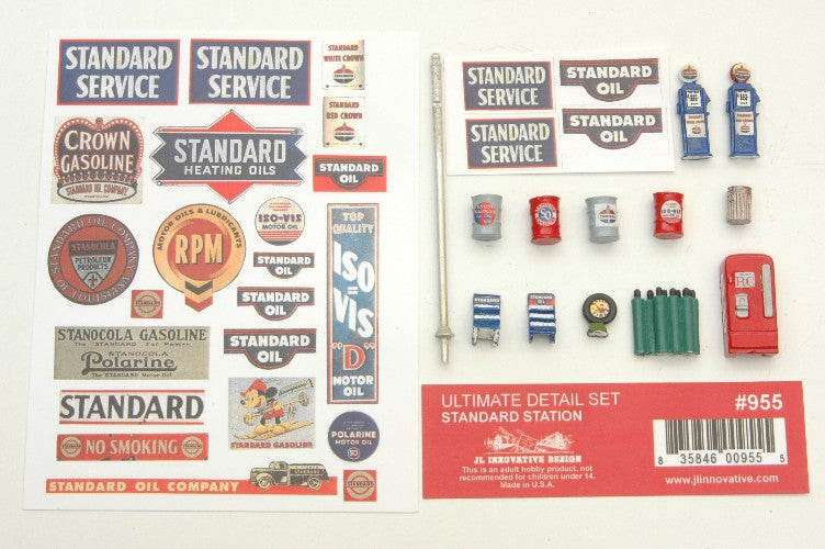 JL Innovative Design 955 HO Ultimate Detail Set, Standard Gas Station