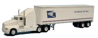 Model Power 17009 1:87 HO US Mail Long Haul w/Box Trailer with Eagle Logo