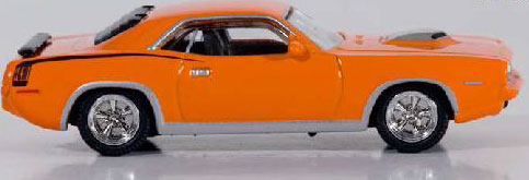 Model Power 19452 HO Orange Plymouth Hemi Barracuda 1970 Minis