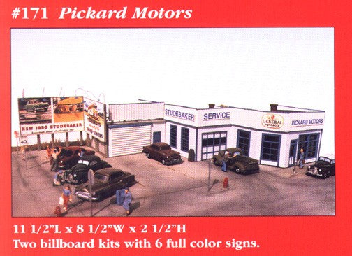 JL Innovative Design 171 HO Pickard Motors Wooden Kit