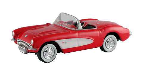 Model Power 19257 HO Scale Red & White 1957 Chevy Corvette
