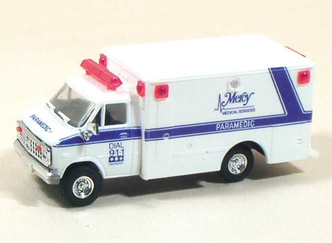 Trident Miniatures 90130 HO Ambulance Mercy Paramedic Chevrolet Van
