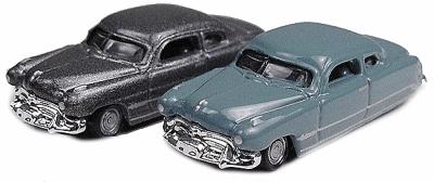 Classic Metal Works 50221 N Mini Metals Blue/Dark Gray 1951 Hudson Hornet Cars