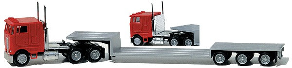 Herpa 6361 HO Peterbilt COE with Double Dropdeck Trailer