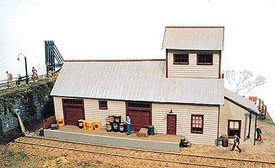 JL Innovative Design 120 N Scale Hubermill Warehouse Wooden Kit
