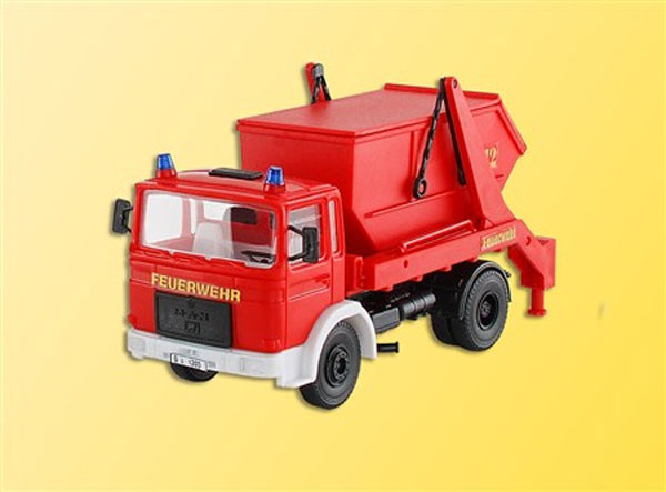 Kibri 18201 HO MAN Fire Brigade Truck w/Tipper Bucket Trailer Plastic Model Kit