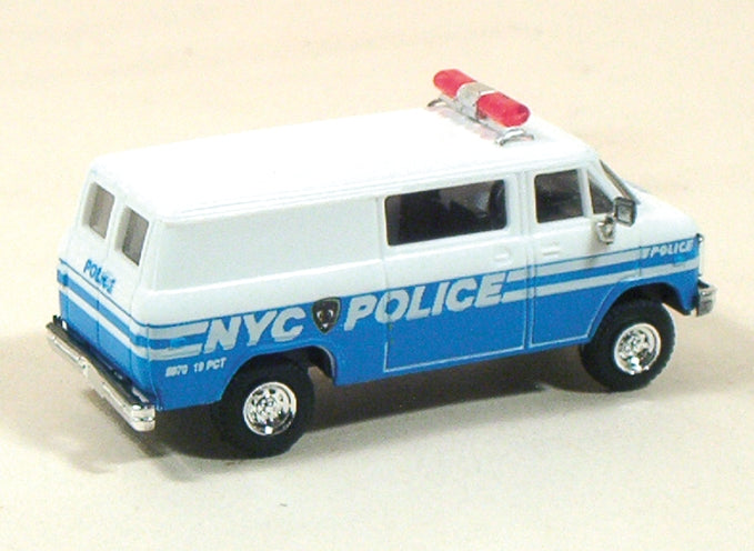 Trident Miniatures 90097 HO NYCPD Cargo Transport Chevrolet Van