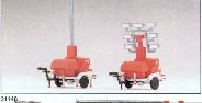 Preiser 1148 HO Kull Floodlight Trailers Plastic Model Kit
