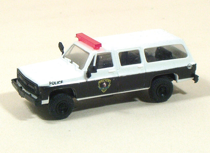 Trident Miniatures 90195 HO Chevrolet Suburban White Settlement Police Vehicle