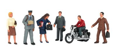Bachmann 33151 O City People with Motorcycle Figures (Set of 6)