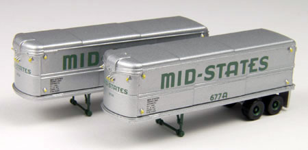 Classic Metal Works 51105 N Mini Metals Mid-States Aerovan Trailers (Pack of 2)