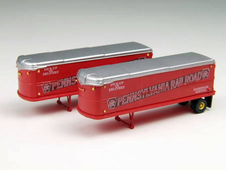 Classic Metal Works 51116 N Mini Metals PRR 32' Aero-Van Trailer Set (Pack of 2)