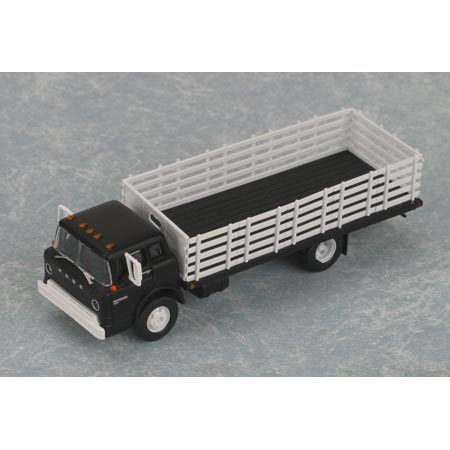 Athearn 02725 HO Black Ford C-Series With Stake Body Ready To Roll