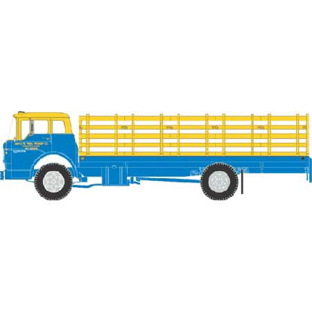Athearn 2734 HO Blue & Yellow Santa Fe Ford C-Series With Stake Bed