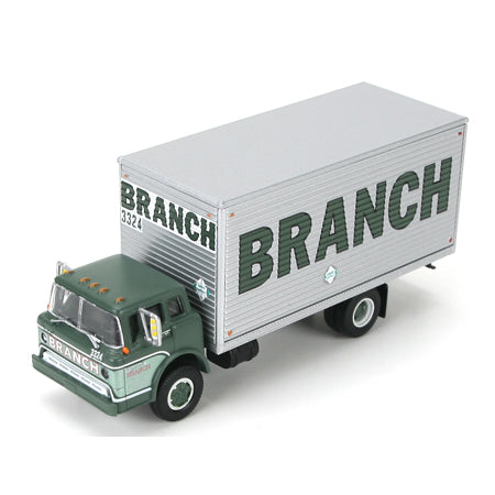 Athearn 2755 HO Branch Ford C-Series With Van Body  Ready To Roll