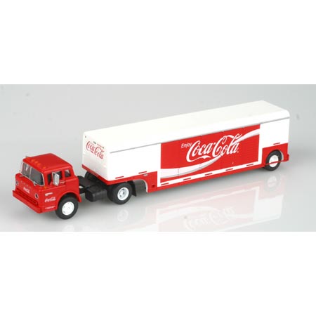 Athearn 8235 HO Coca-Cola Red Ford C Tractor W/White Beverage Trailer