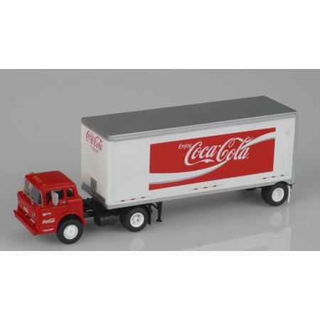 Athearn 8242 HO 1:87 Coca-Cola Ford C Tractor w/28'''' Pup Trailer