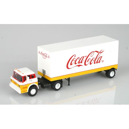 Athearn 8244 1:87 Ford COE w/Trailer Coca-Cola