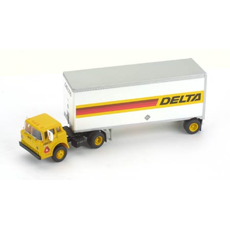 Athearn 91025 HO Scale Ready to Roll Delta Ford-C W/28’ Wedge Trailer