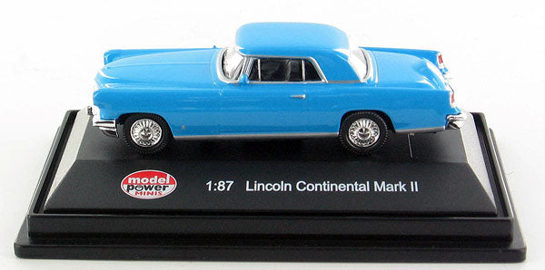 Model Power 19483 1:87 Minis Light Blue Lincoln Continental Mark II Coupe 1956