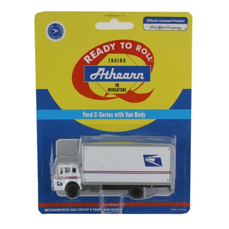 Athearn 93251 HO USPS Ford C-Series With Van Body Ready To Roll