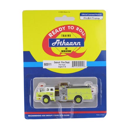 Athearn 92011 HO Detroit Fire Department Fire Truck Engine #38