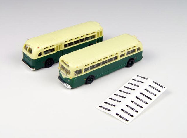 Classic Metal Works 52309 N Mini Metals Green/Cream GMC TTDH-3610 Transit Bus