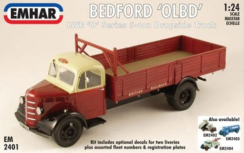 Emhar EM2401 1:24 Bedford 'OLBD' LWB 'O' Series 5-ton Dropside Truck Plastic Kit