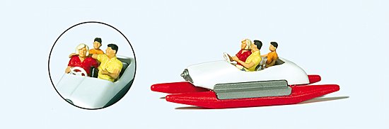 Preiser 10683 HO Family in Pedal Boat #2 Figures