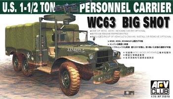 AFV Club AF35S18 1:35 WC63 Big Shot 1.5-Ton Personnel Carrier Vehicle Kit