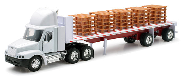 New Ray 10593 1:32 Freightliner Century Class Flatbed with Pallets