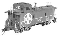 American Model Builders 227 HO ATSF StyleLaser Art vCaboose #227