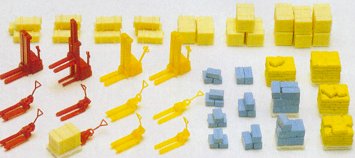 Preiser 79567 N Fork Lifts, Lift Wagons, Cargo Plastic Model Kit