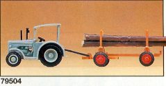 Preiser 79504 N Hanomag Tractor with Log Trailer (Set of 2)