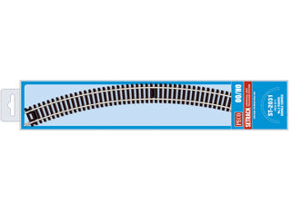 Peco ST-2031 HO Setrack Double Code 100 Curved Section, Nickel Silver, 45 Degree
