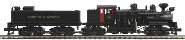 MTH 20-3495-2 O N&W 4-Truck Shay Steam Locomotive w/PS3 #56