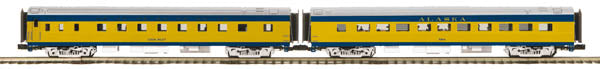 MTH 20-66235 O Alaska 2pk 70' Smoothside Sleeper/Diner Psg.Cars
