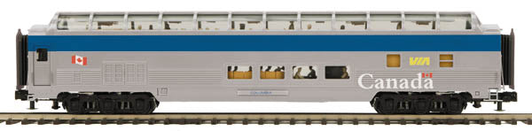 MTH 20-67208 VIA 70' Ribbed Full Vista Dome Passenger Car