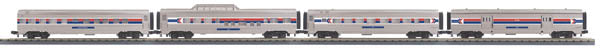 MTH 30-67793 O Amtrak RailKing 60' Streamlined Passenger Car Set (Set of 4)